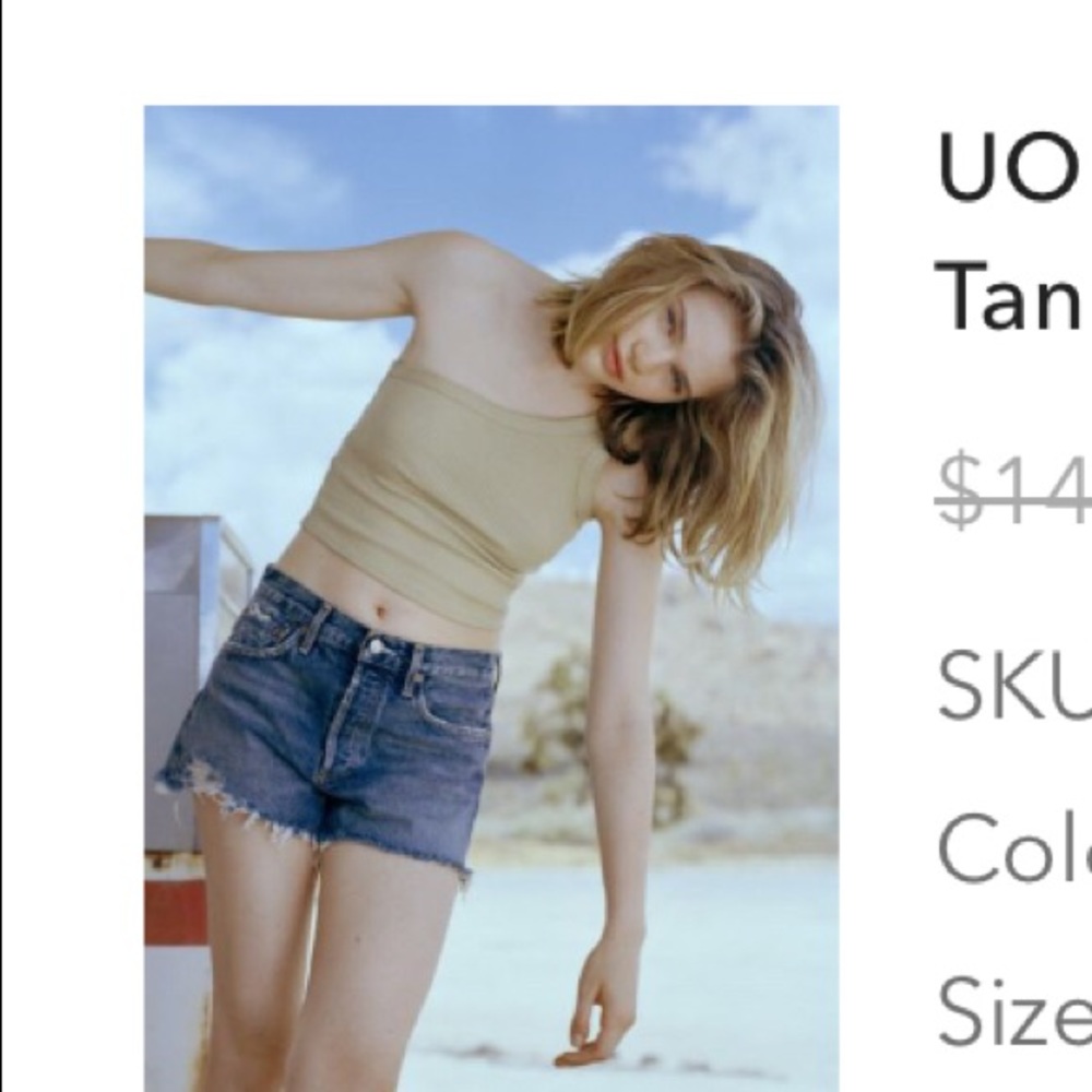Urban outfitters one shoulder cropped tank top M